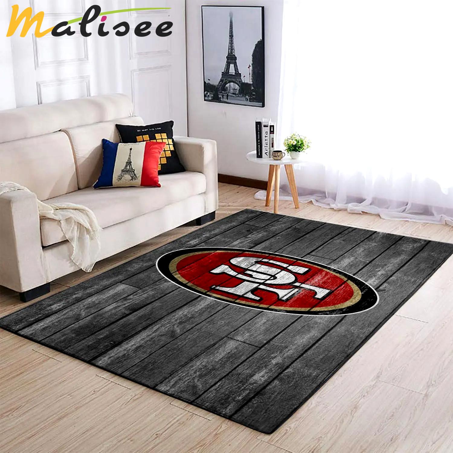 San francisco 49ers nfl rugs football living room wooden regtangle carpet Rectangle Rug