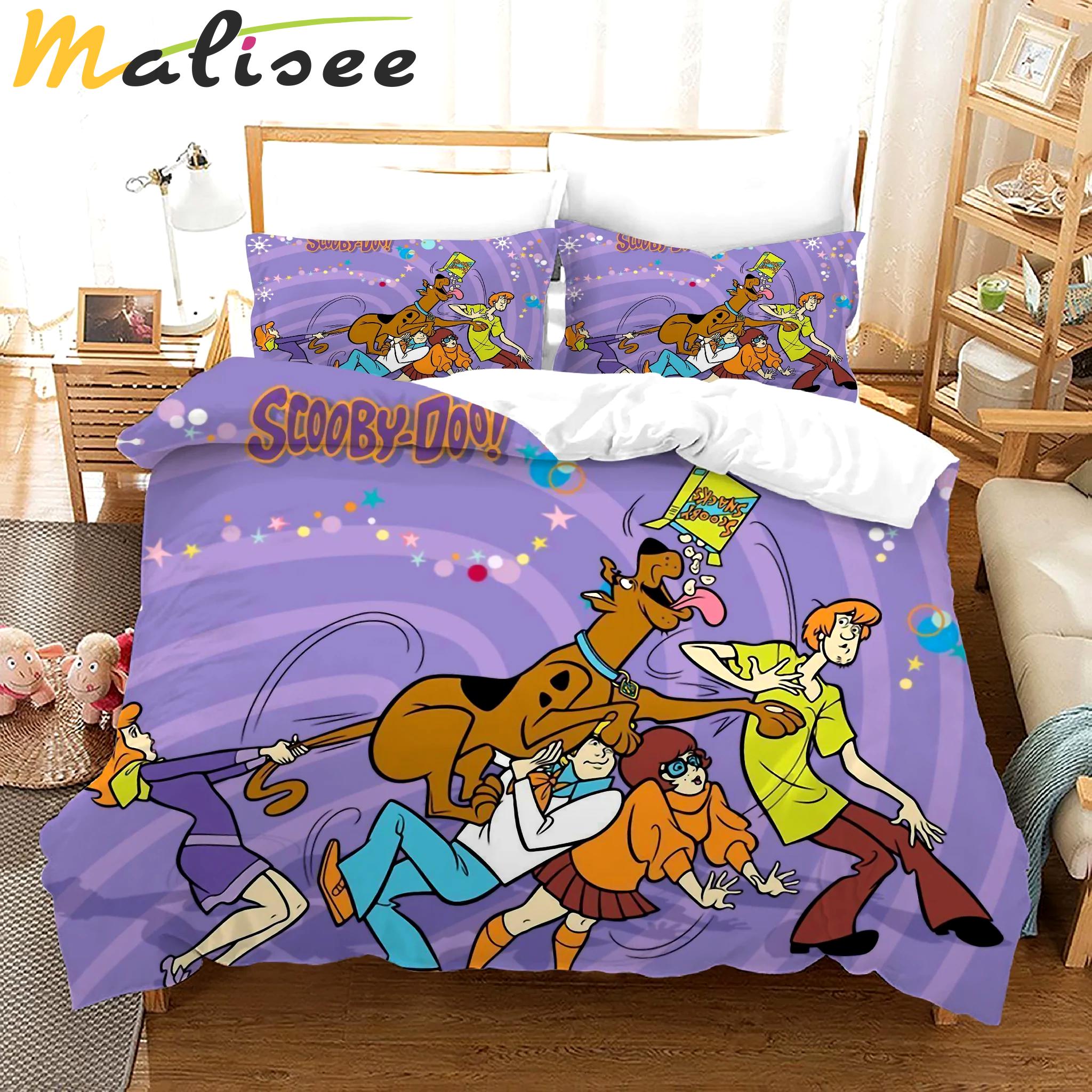 Scooby doo cartoon gift for fans full  Bedding Sets bed linen covers bedclothes blankets bedspread Bedroom ideas duvet home decor sheets