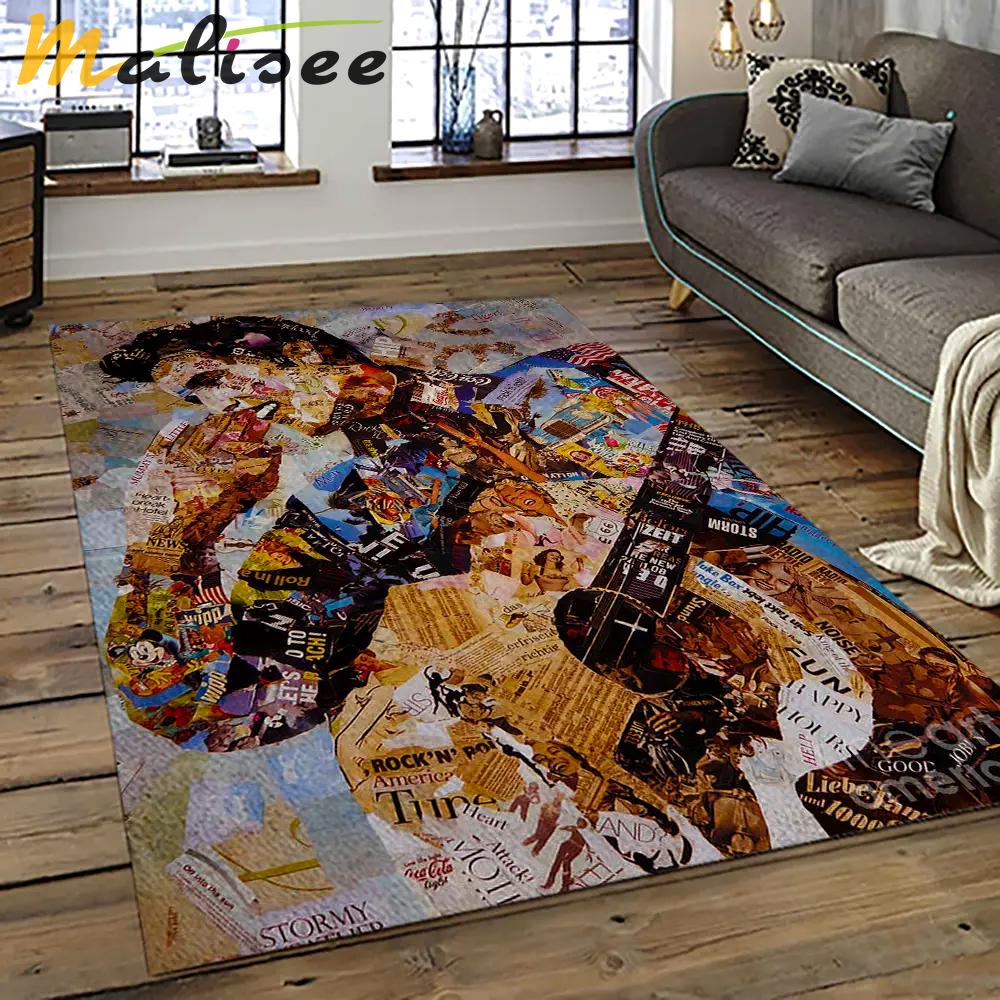 Singer elvis presley music carpet rectangle area rug for living room bedroom decor ep25 Rectangle Rug