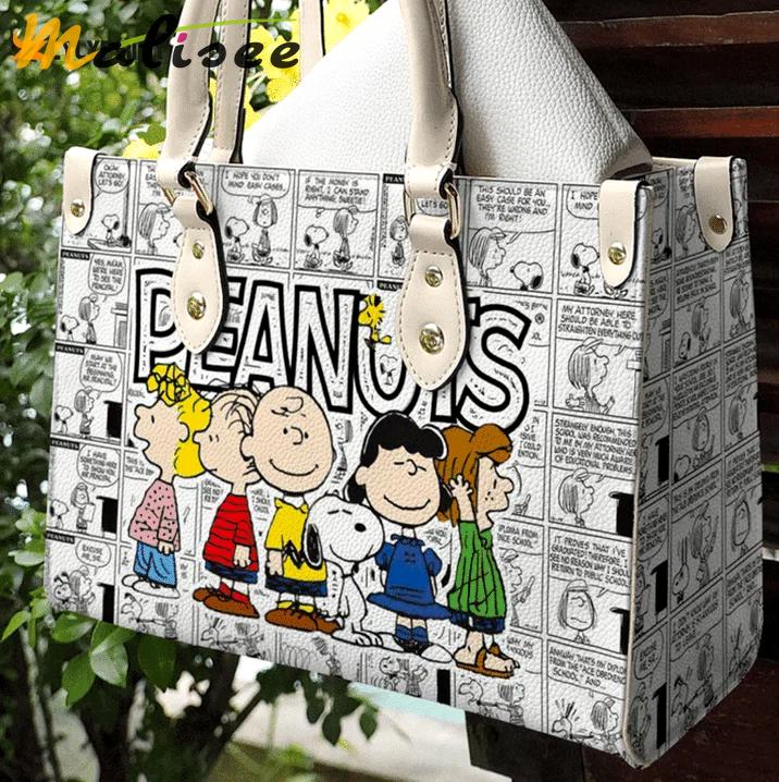 Snoopy leather handbag gift for women 4733 Women Leather Hand Bag