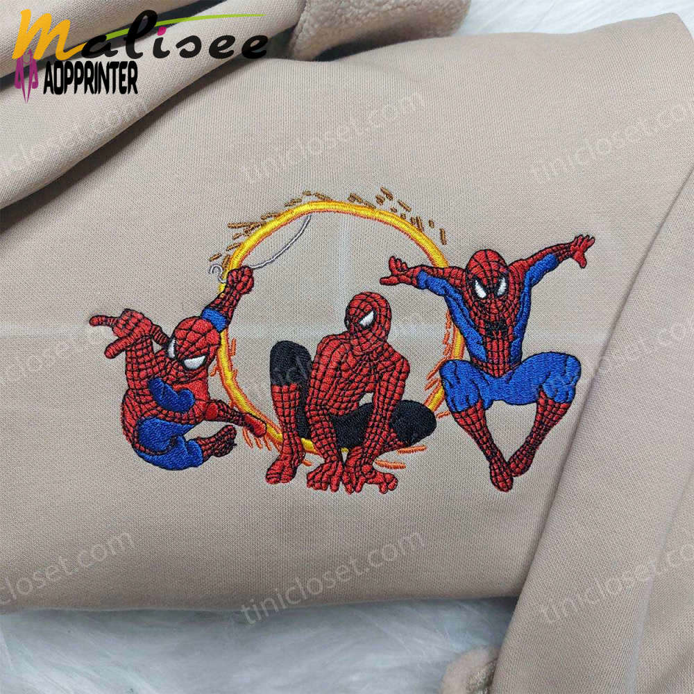 Spider-man embroidered shirt no way home hoodie & marvel sweatshirt: stylish marvel apparel Embroidered Shirt