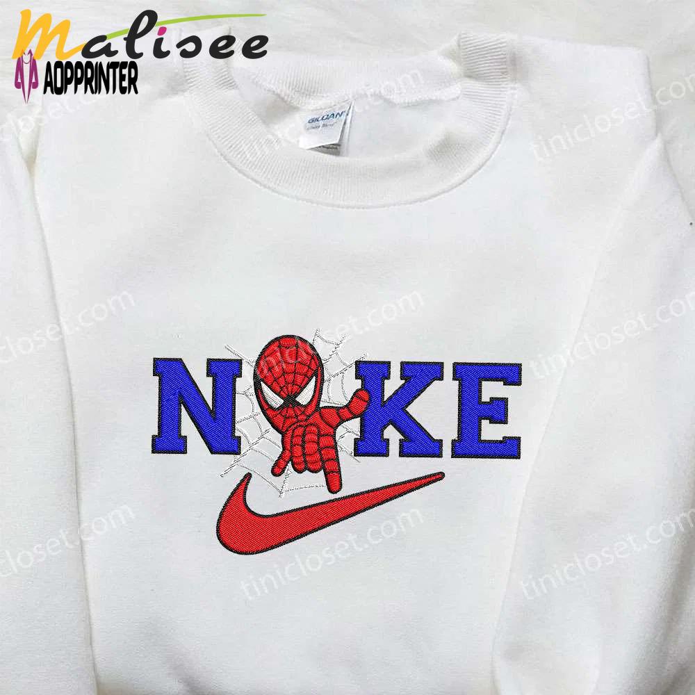 Spider-man x nike embroidered hoodie & shirt: no way home & inspired designs Embroidered Shirt