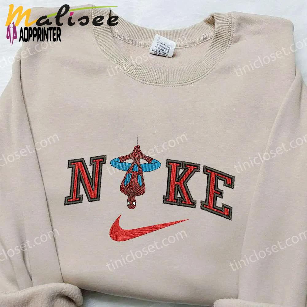 Spider-man x nike embroidered sweatshirt no way home shirt nike inspired Embroidered Shirt