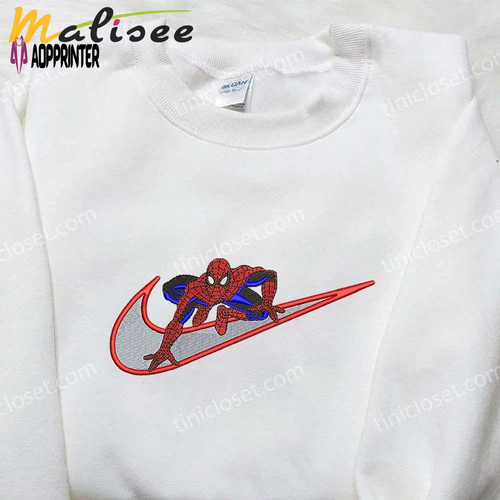 Spider-man x nike embroidered sweatshirt & shirt: no way home & inspired collection Embroidered Shirt