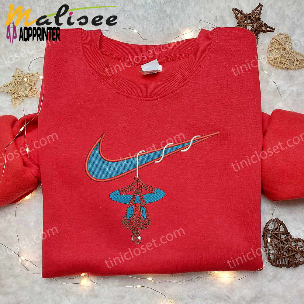 Spider-man x nike embroidered sweatshirt & shirt: no way home & inspired designs Embroidered Shirt