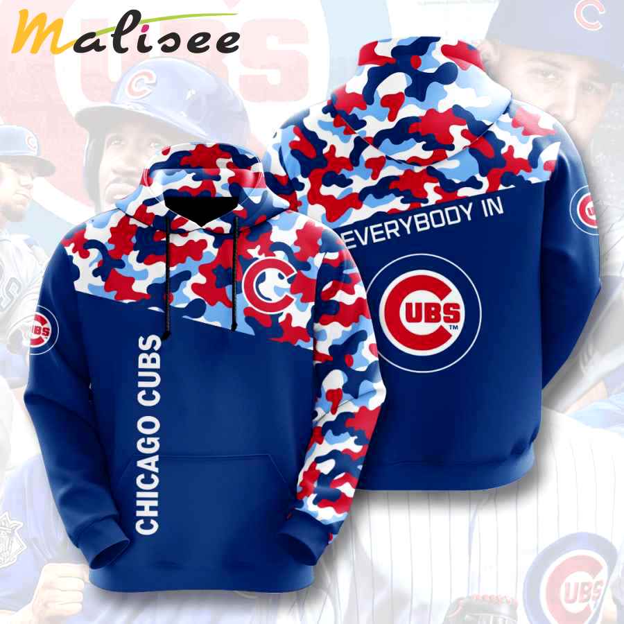 Sports baseballlb chicago cubs usa 123 3d hoodie Zipper Hoodie 3D