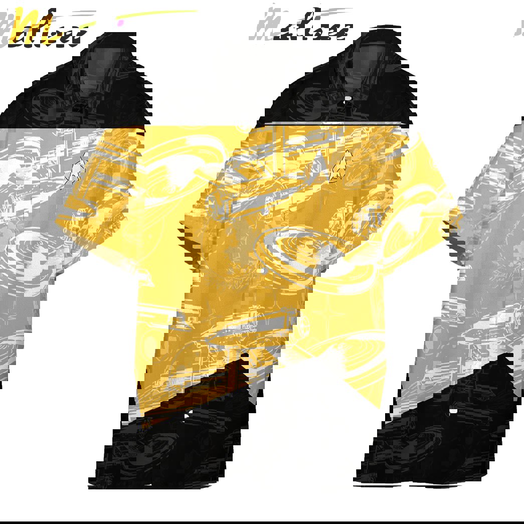 Star trek the next generation 1987 yellow uniform hawaiian shirt Hawaii Shirt Shorts & Flip Flops