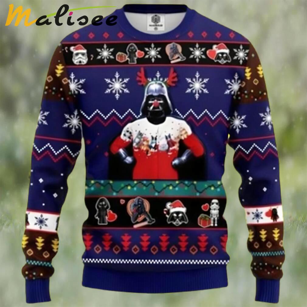 Star wars funny christmas knitting pattern 3d ugly christmas sweater Christmas Ugly Sweater