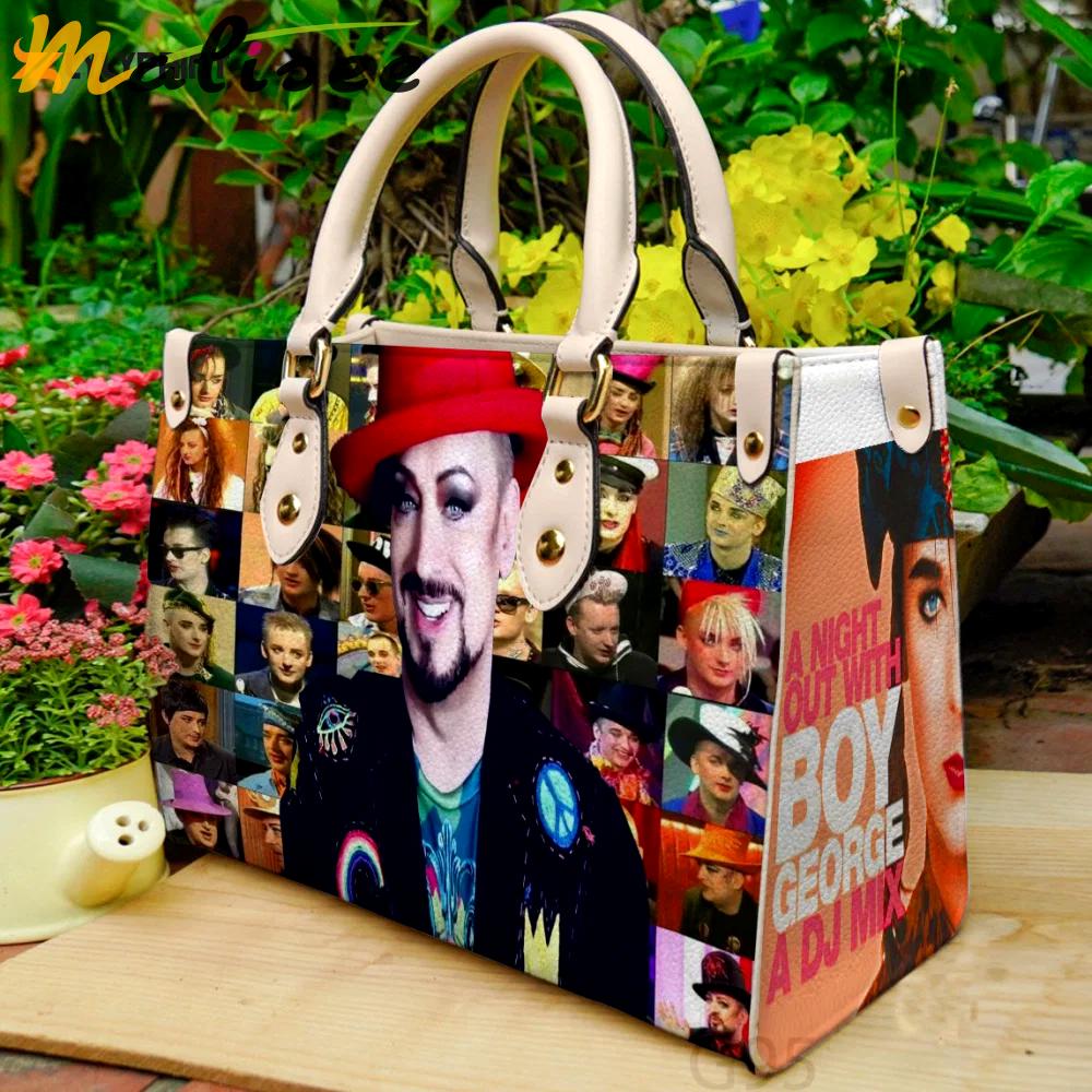 Stylish boy george lover leather hand bag gift for women’s day gift for women s day g95 3623 Women Leather Hand Bag