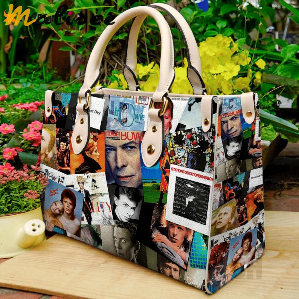 Stylish david bowie albums leather handbag for women s day – perfect gift 3150 Women Leather Hand Bag