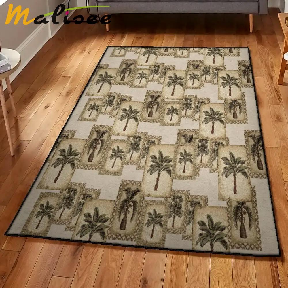 Summer vacation modern area rugs, palm tree rug Rectangle Rug