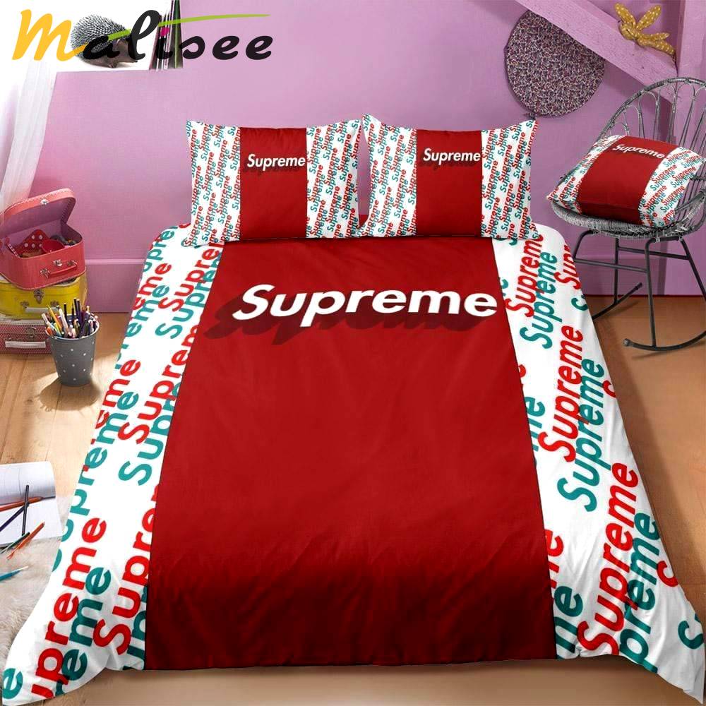 Supreme red luxury brand premium bedding sets,bed sets, bedroom sets, comforter sets, duvet cover, bedspread Bedding Sets