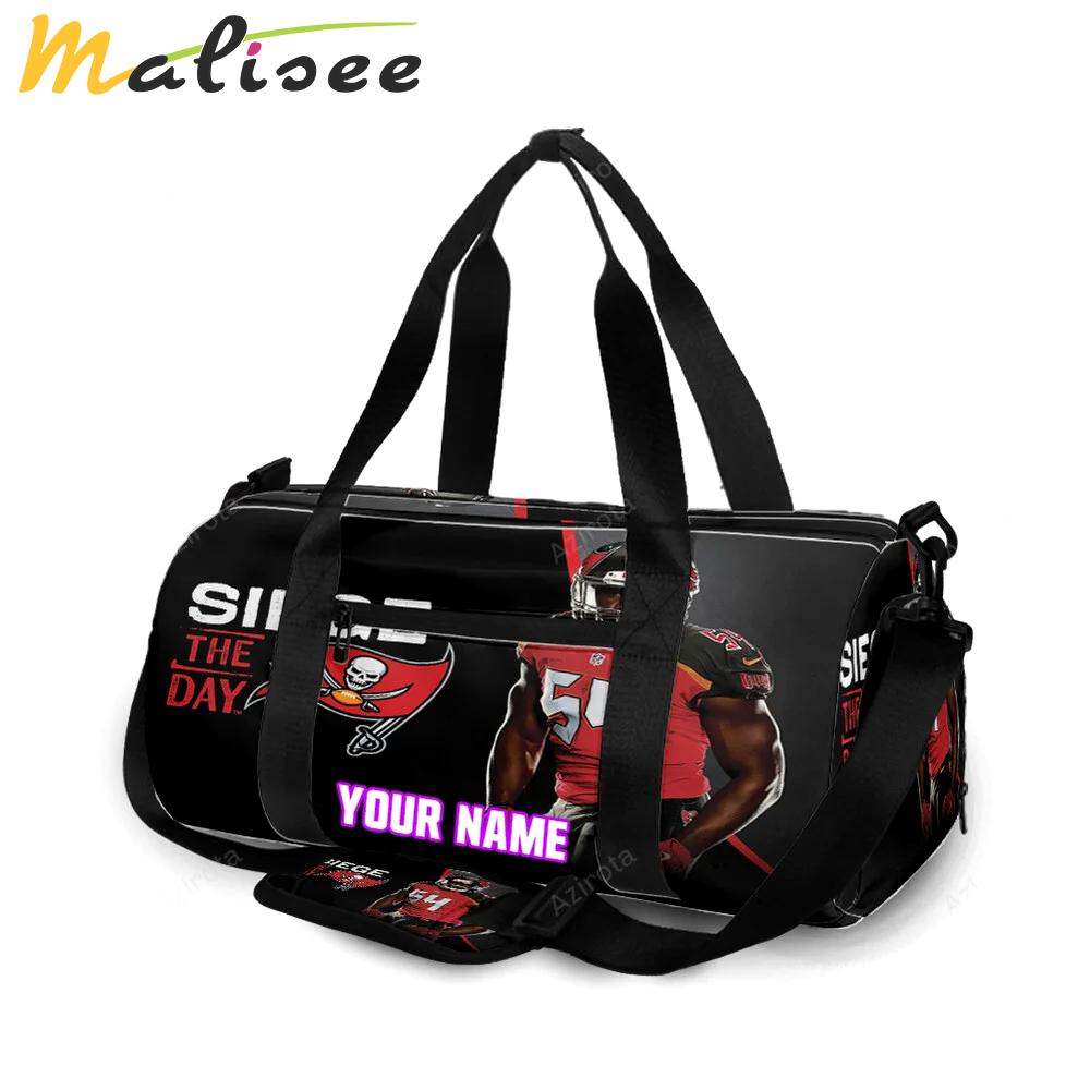 Tampa bay buccaneers 54 lavonte david v15 personalized name travel bag gym bag 2551 Travel Bag
