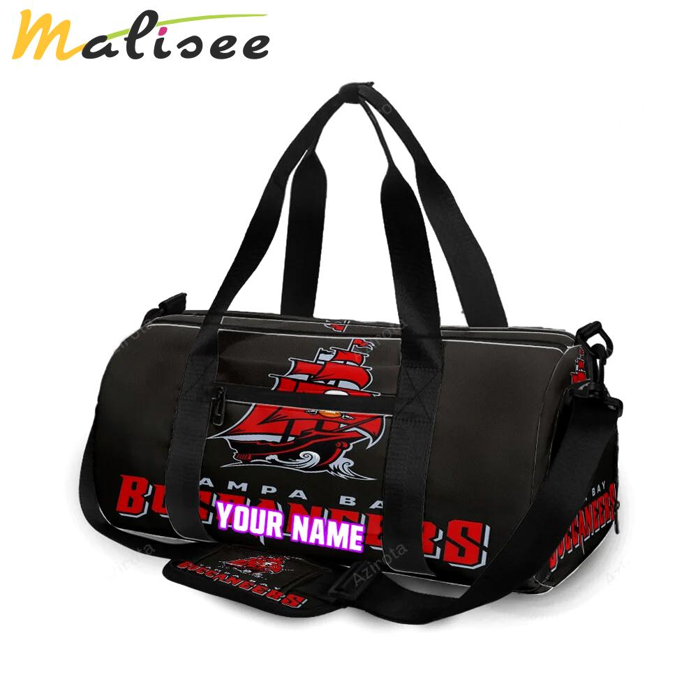 Tampa bay buccaneers emblem v16 personalized name travel bag gym bag 2542 Travel Bag