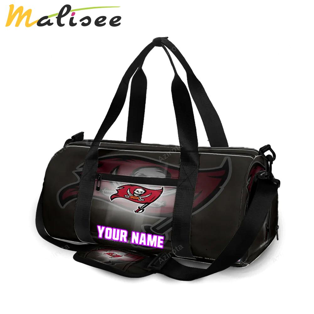 Tampa bay buccaneers emblem v23 personalized name travel bag gym bag 2593 Travel Bag