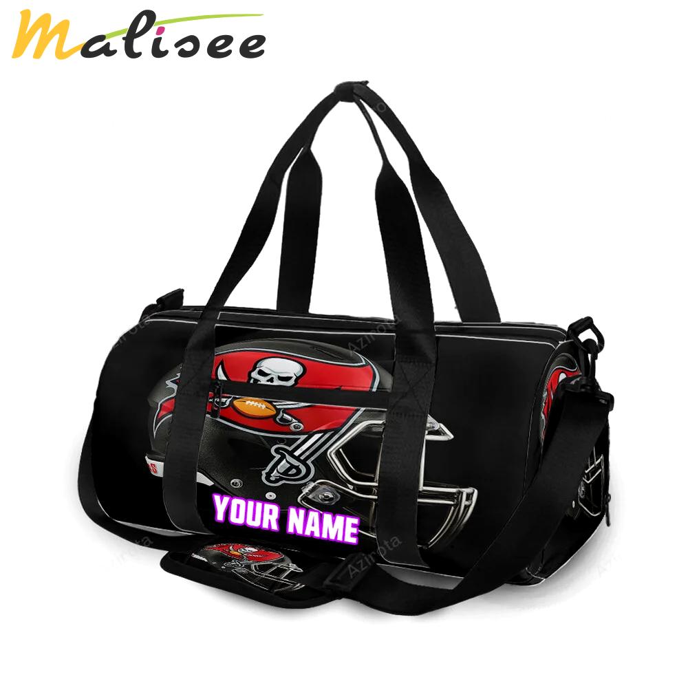 Tampa bay buccaneers helmet v22 personalized name travel bag gym bag 2539 Travel Bag