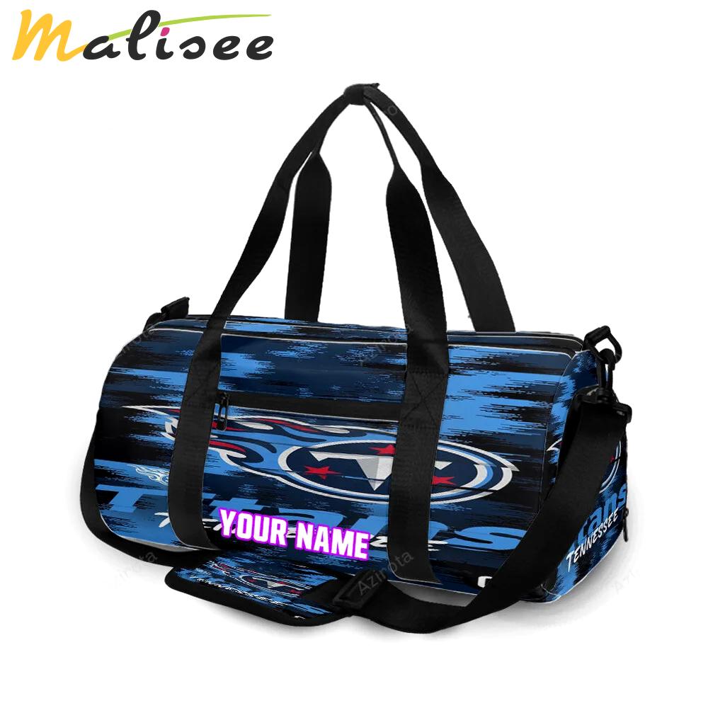 Tennessee titans emblem v4 personalized name travel bag gym bag 2537 Travel Bag