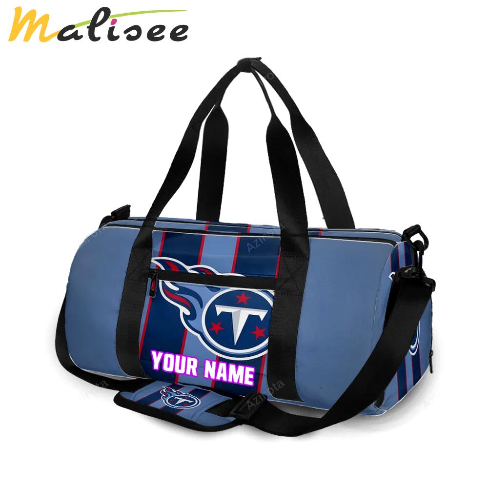 Tennessee titans emblem v6 personalized name travel bag gym bag 2457 Travel Bag