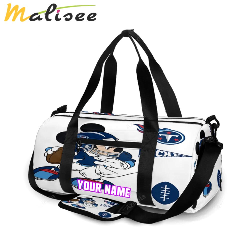 Tennessee titans mickey v25 personalized name travel bag gym bag 2439 Travel Bag