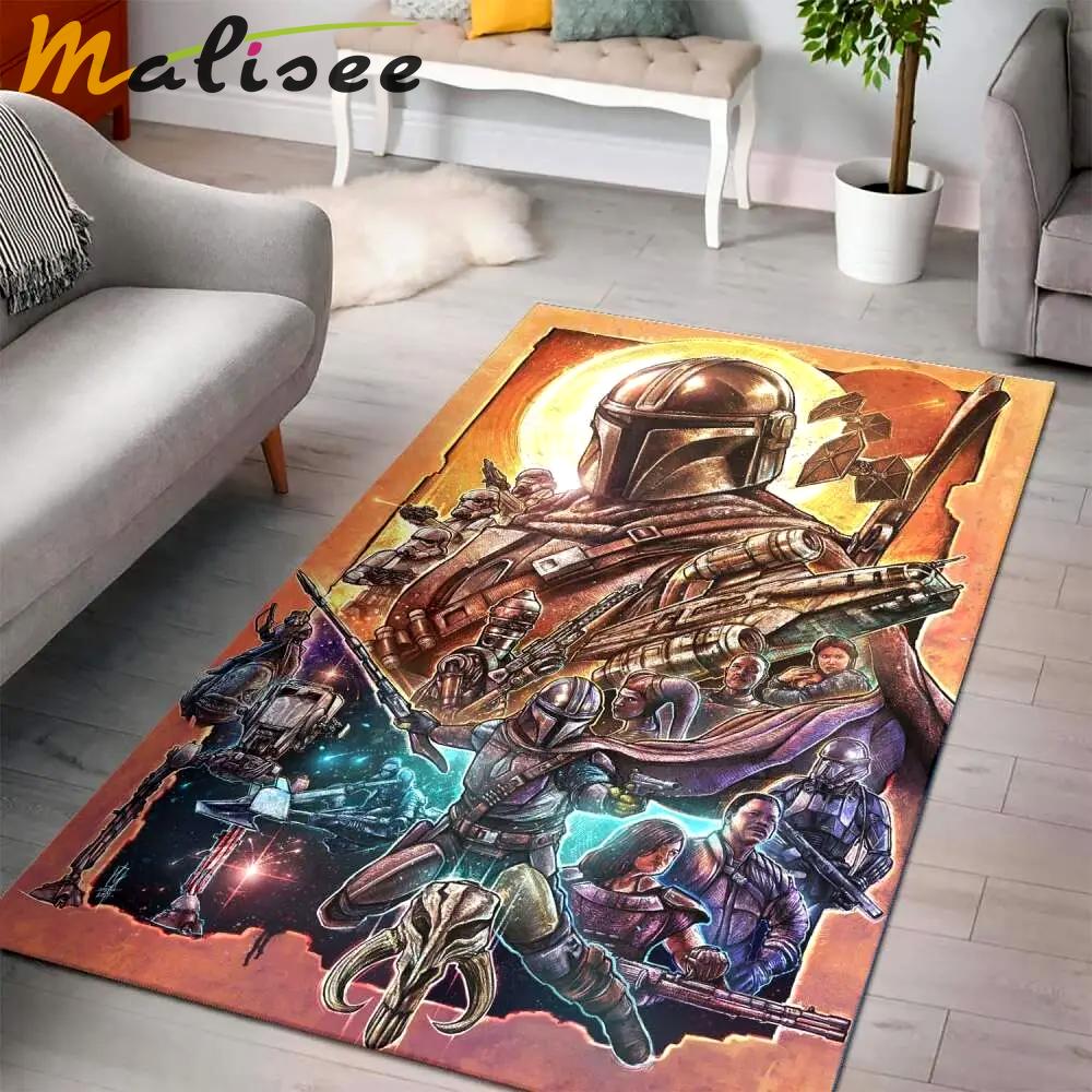 The mandalorian area rugs star wars movies art living room carpet Rectangle Rug
