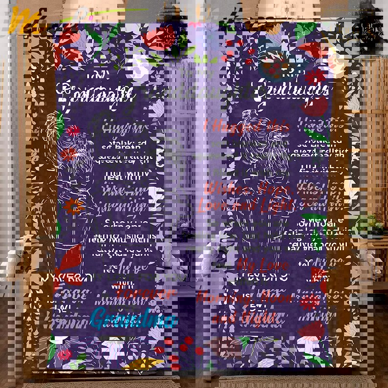 To my granddaughter my love for you is forever fleece blanket, mink sherpa blanket, granddaughter quilt, granddaughter gift Quilt Blanket