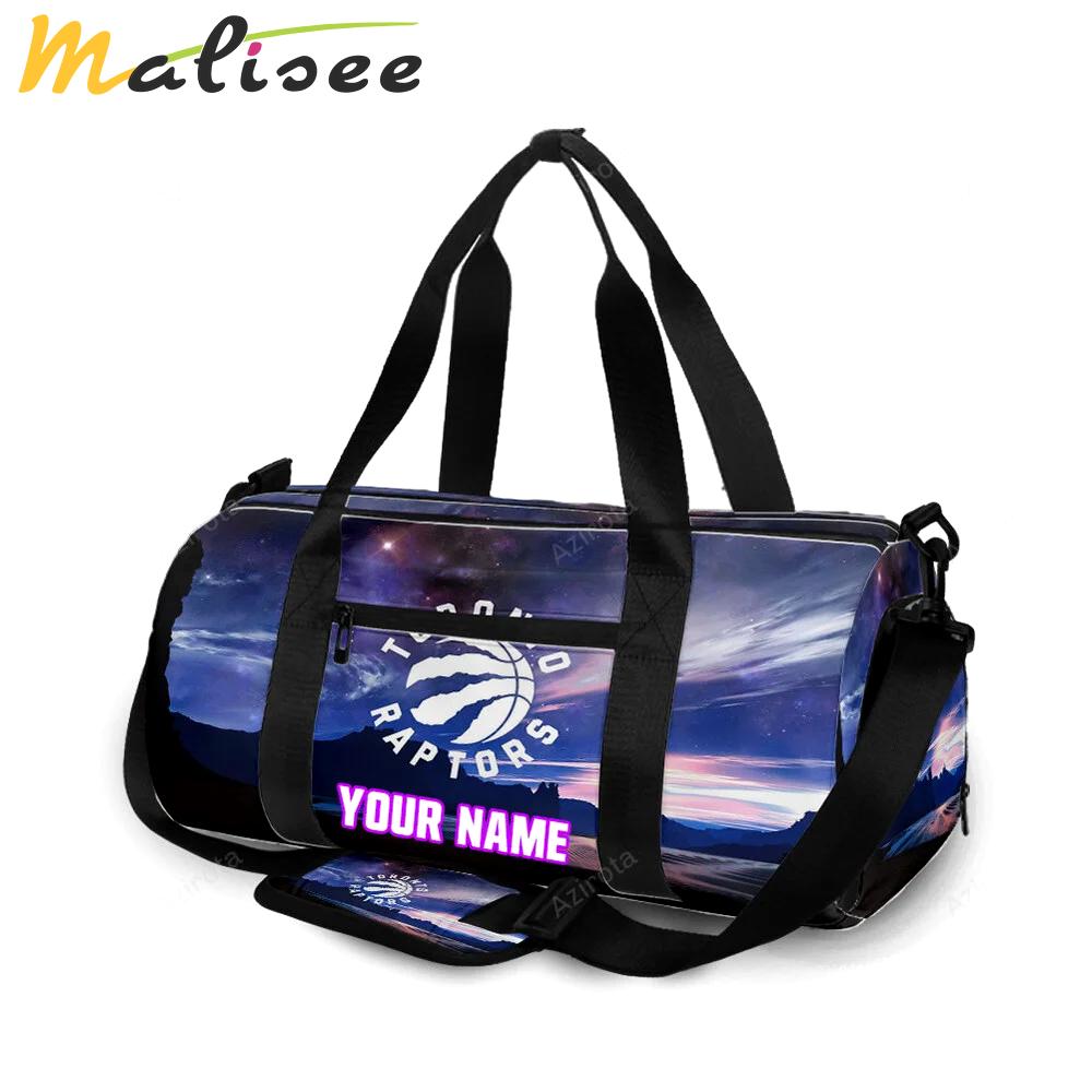 Toronto raptors purple sky personalized name travel bag gym bag 2422 Travel Bag