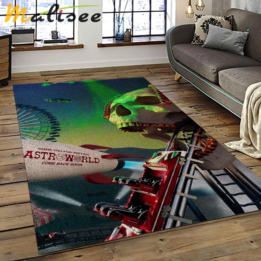 Travis scott rapper hiphop music retangle carpet area rug home decor best gift for fan and friends tst5 Rectangle Rug
