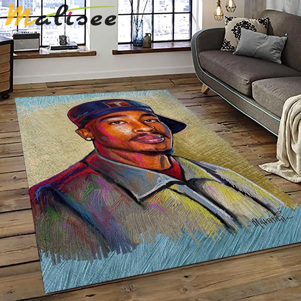 Tupac shakur rapper hiphop music rap carpet area rug home decor gift for fans gift for friends ts39 Rectangle Rug
