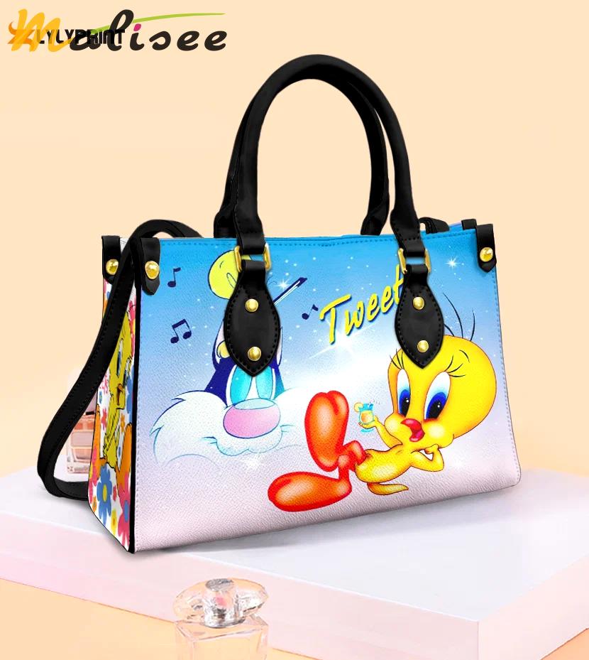 Tweety bird 6 leather hand bag gift for women’s day for women s day – stylish gift with g95 design 3507 Women Leather Hand Bag