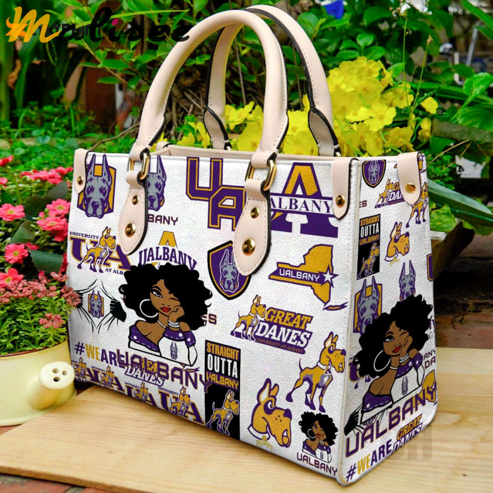 University at albany great danes 1 leather handbag gift for women 740 Women Leather Hand Bag