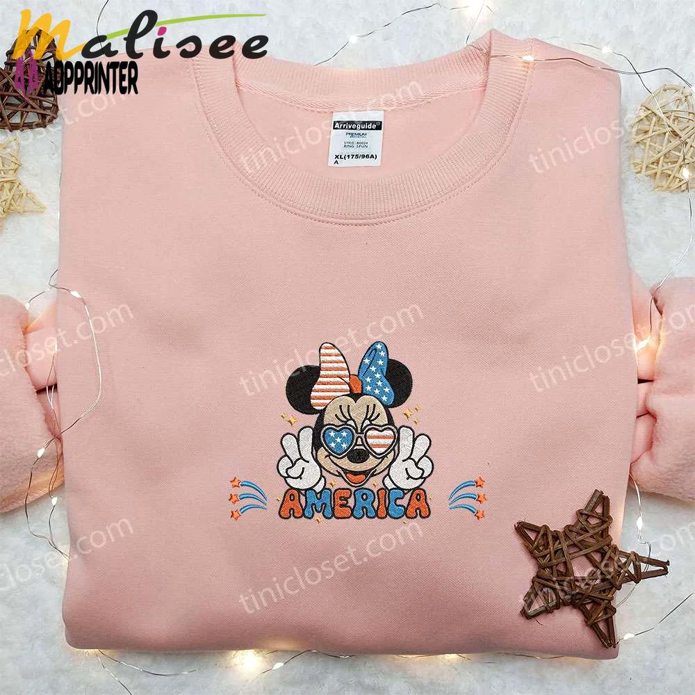 Usa minnie mouse embroidered shirt: disney s best patriotic shirts Embroidered Shirt