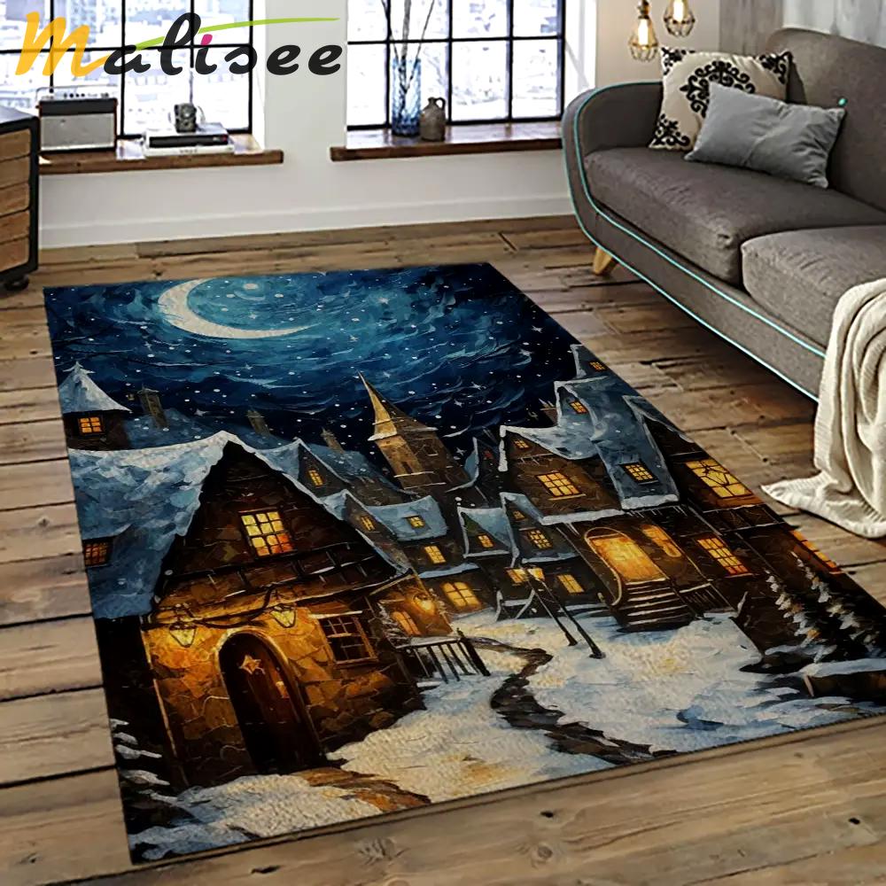 Van gogh starry night harry potter cartoon movie carpet rectangle area rug for room decor vhp9 Rectangle Rug