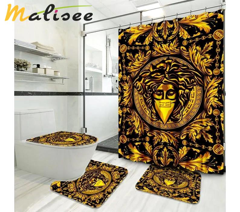 Versace hypebeast home decor luxury fashion brand bathroom sets bath mat Bathroom Set