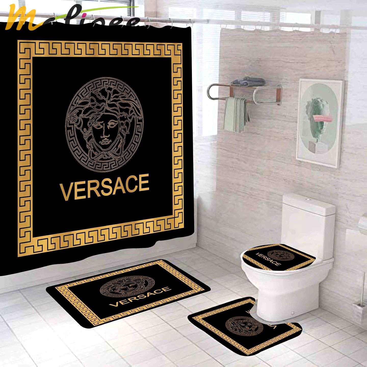 Versace luxury fashion brand bathroom sets hypebeast home decor bath mat Bathroom Set
