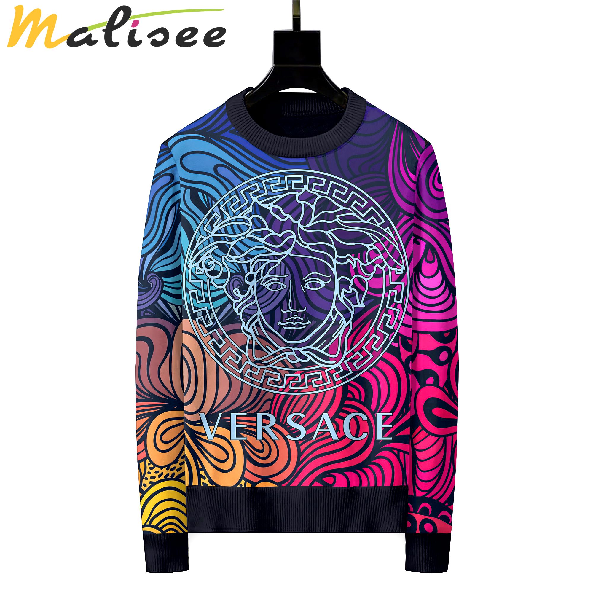 Versace luxury ugly sweater for winterhot 2025 style 890 Christmas Ugly Sweater
