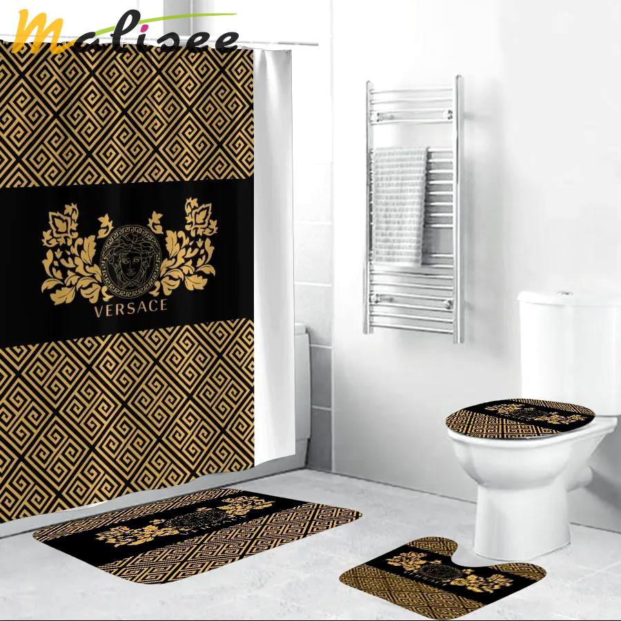 Versace medusa pattern bathroom sets bath mat home decor hypebeast luxury fashion brand Bathroom Set