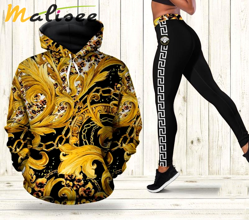 Versace pattern 3d hoodie and leggings set combo outfit 288 hcst 10 Hoodie Leggings Set