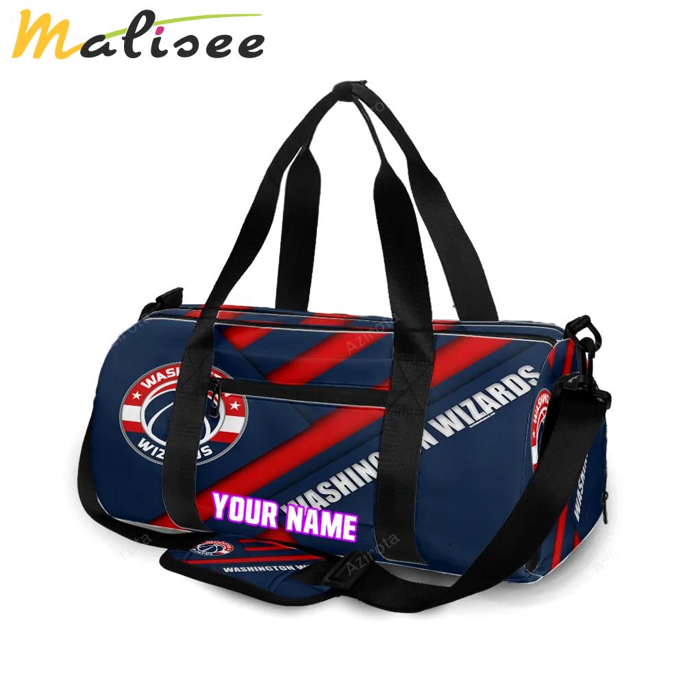 Washington wizards blue red2 personalized name travel bag gym bag 2425 Travel Bag