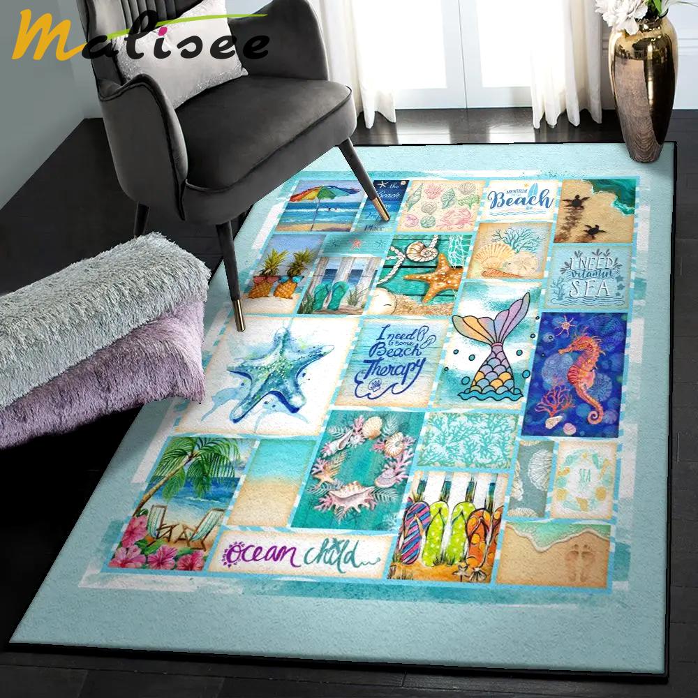 Wave modern rugs, beach life gs cl rug Rectangle Rug