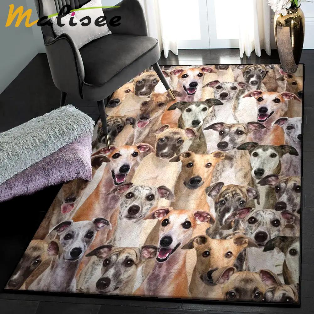 Whippet dog washable area rugs, you will have a bunch of whippets gs cl rug Rectangle Rug