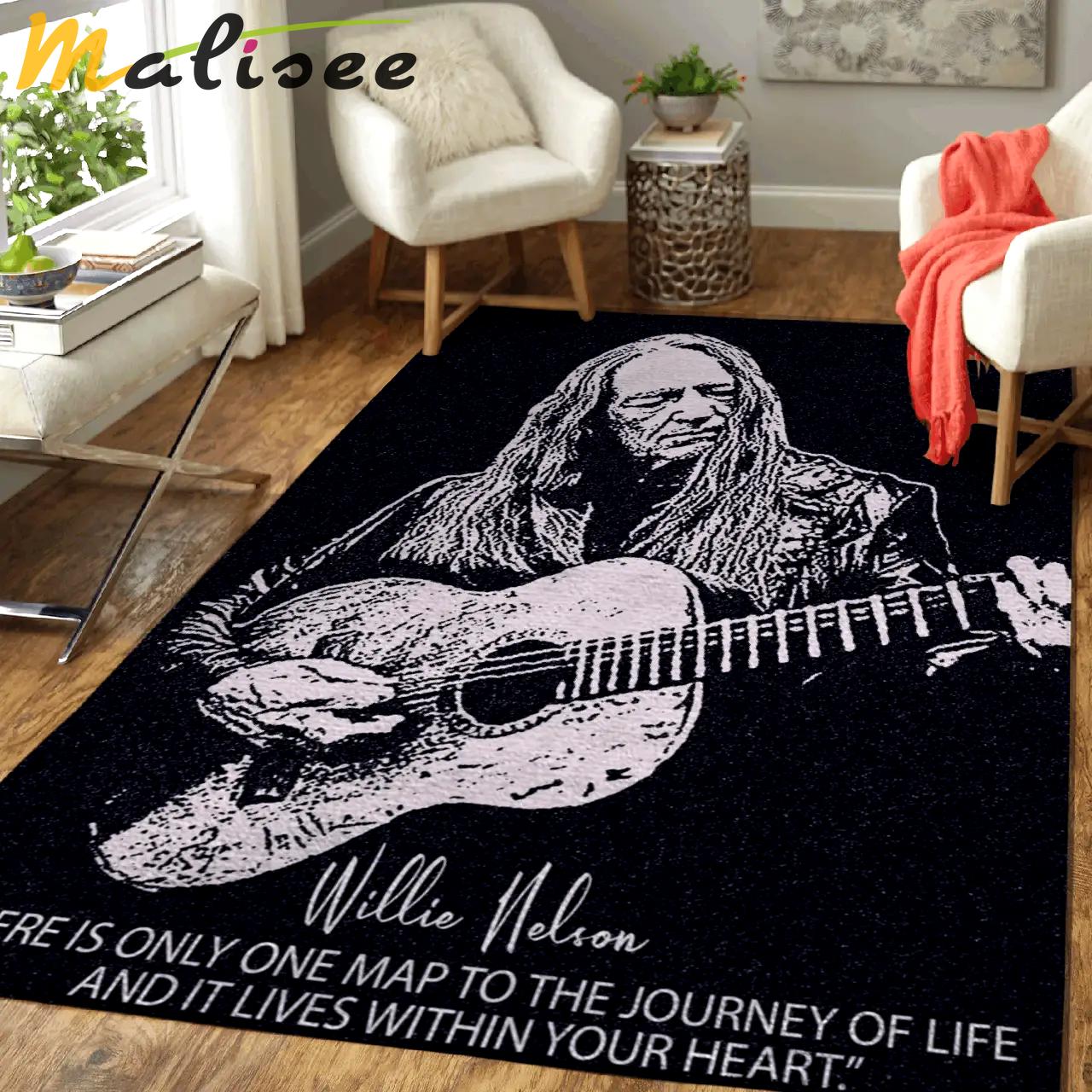 Willie nelson quotes it lives within your heart art area rug area rug living room carpet rug regtangle carpet floor decor home decor Rectangle Rug