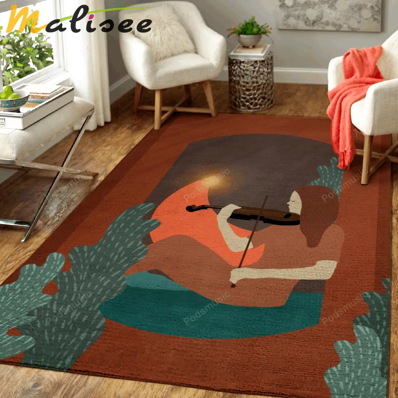 Women in music 2 women in music art for fans area rug living room carpet rug regtangle carpet floor decor home decor Rectangle Rug