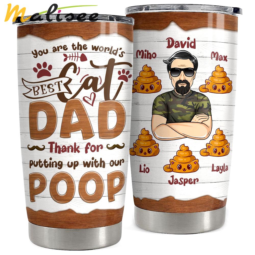 World’s best cat dad personalized tumbler cup Personalized Tumbler