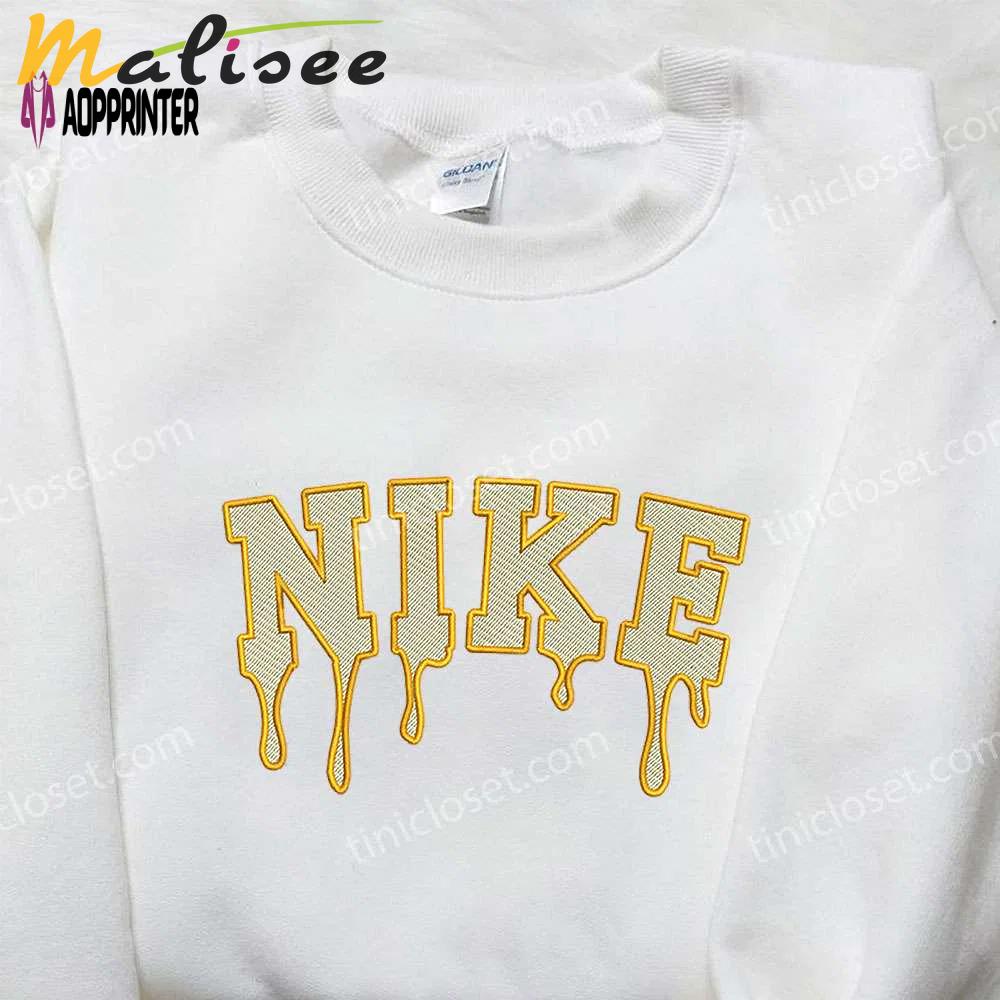 Yellow melt x nike embroidered shirt – perfect gift for son customized nike shirt Embroidered Shirt