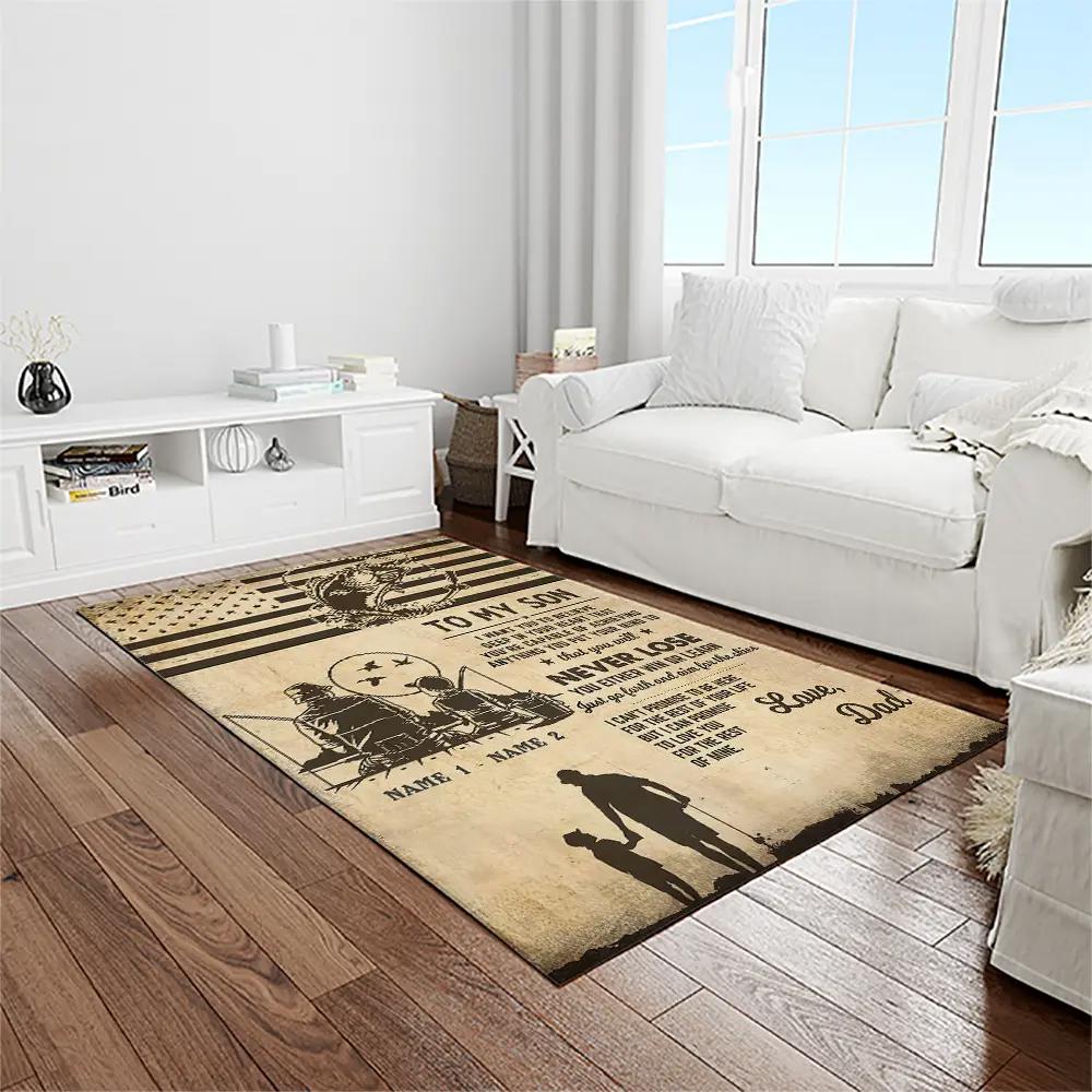 A letter to my dad, who love fishing with me quote area rug meaningful gift for father’s day 03 Rectangle Rug
