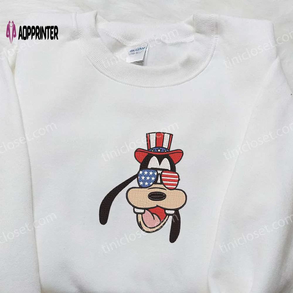 American goofy 4th of july embroidered shirt: best patriotic disney shirt Embroidered Shirt