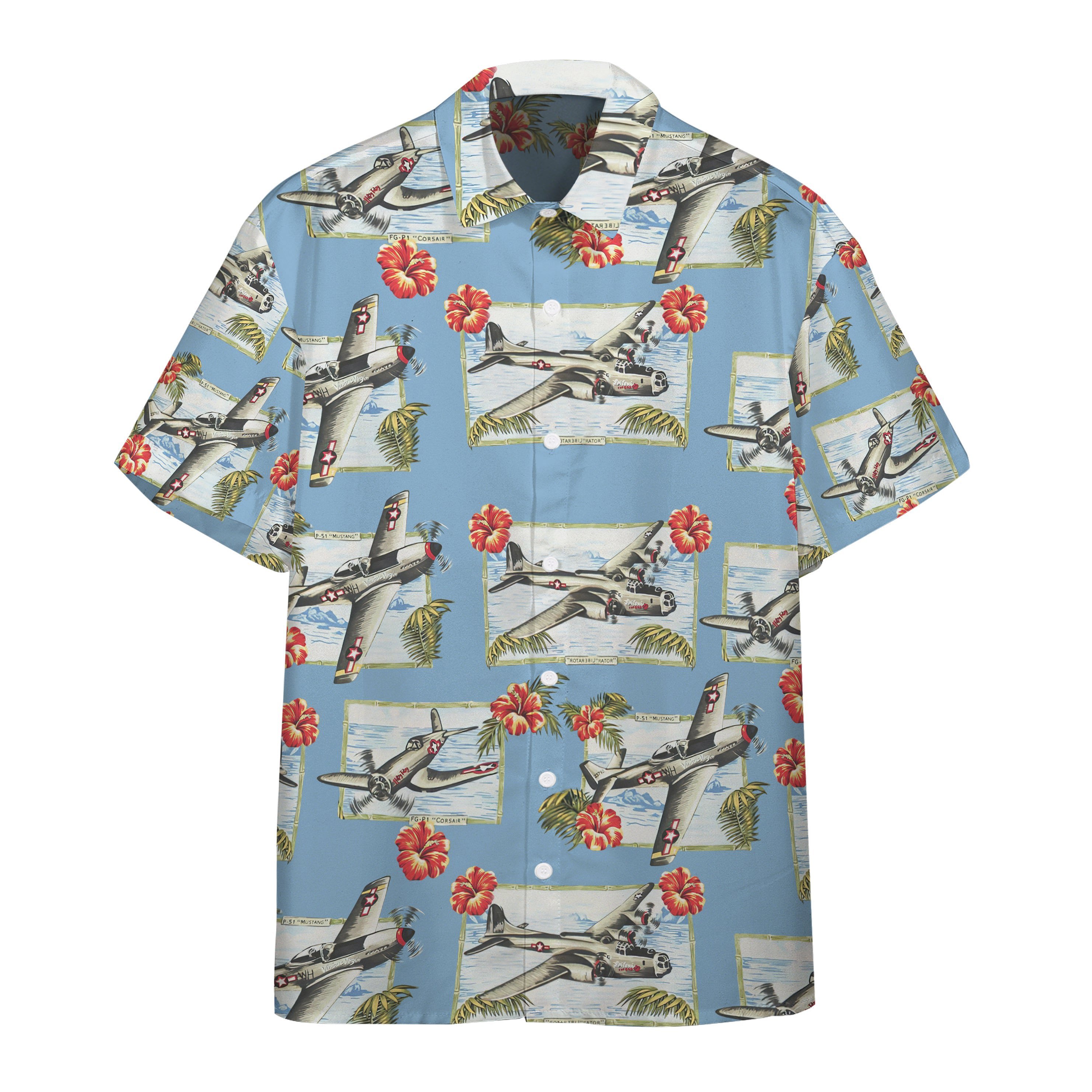 Aviation hawaii custom short sleeve shirt Hawaii Shirt Shorts & Flip Flops