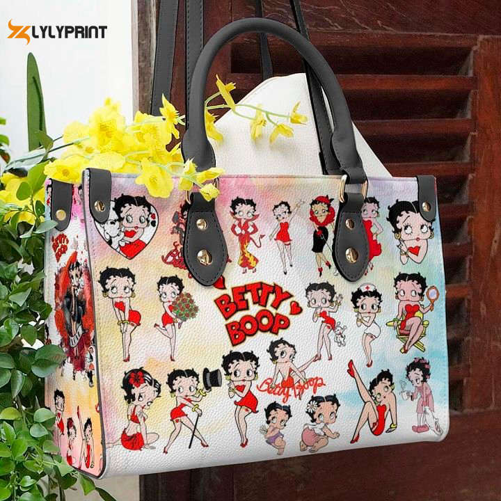 Betty boop 3 leather bag for women gift 753 Women Leather Hand Bag