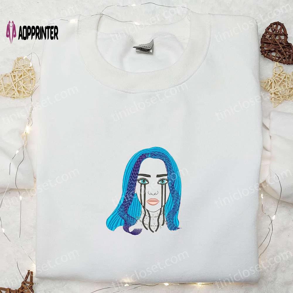 Bille eilish embroidered shirt: trendy celebrity gift for family Embroidered Shirt
