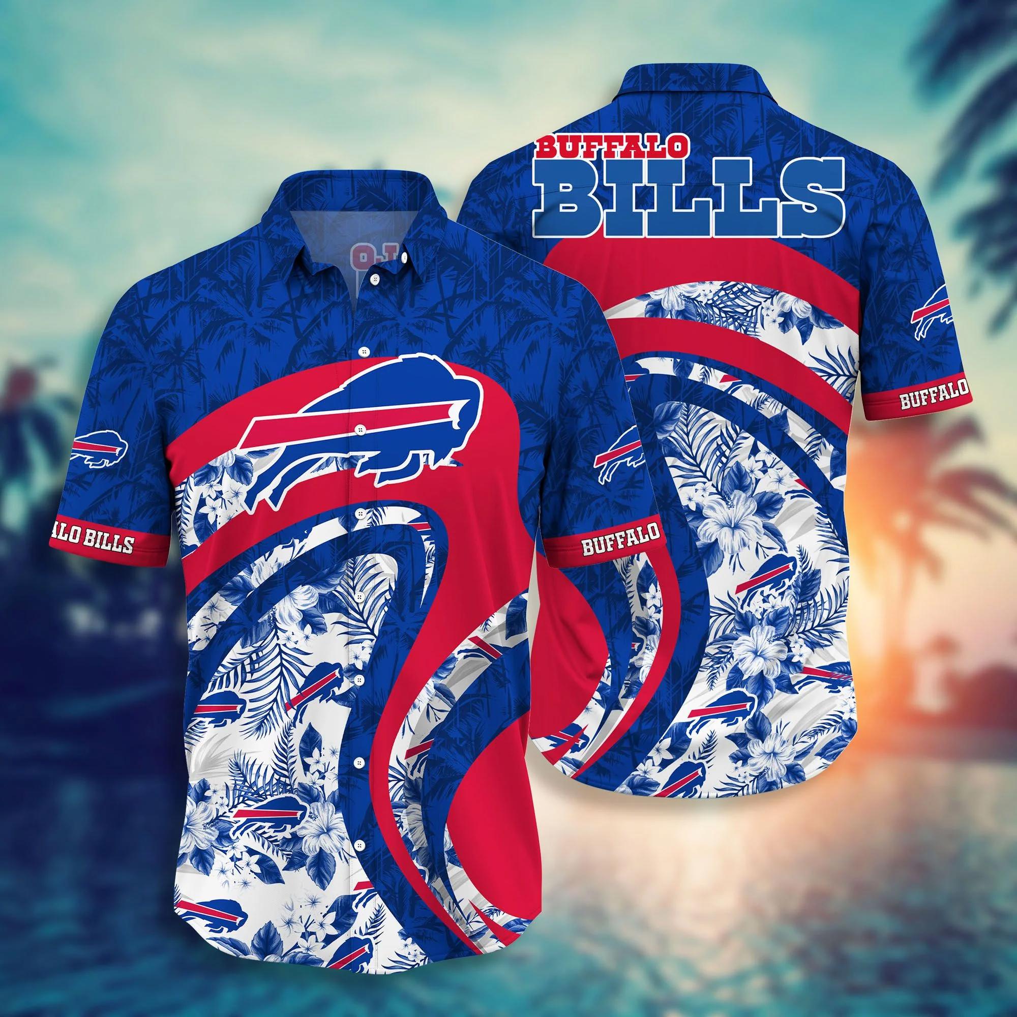 Buffalo bills hawaiian shirt n13 tropical flower 2021 Hawaii Shirt Shorts & Flip Flops